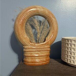 Rustic Tan Ceramic Vase